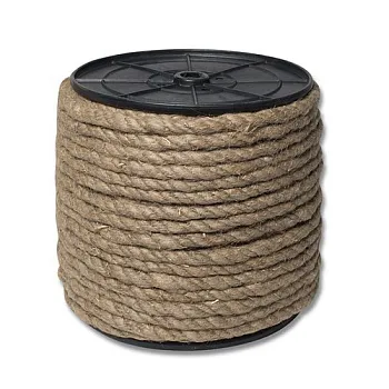 Веревка льняная Л кр.3-прядн.d.   9 мм на кат. 200 мм (100 м)